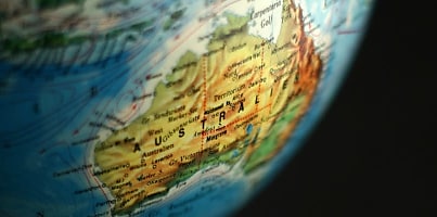 australia globe map reb