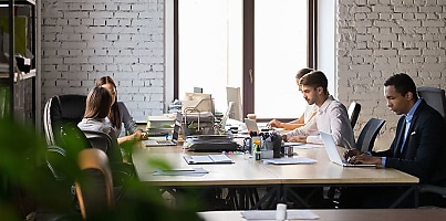 people working office reb