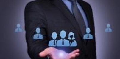 people in business mans hands