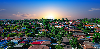 suburbs drone aerial view reb mqzbyk
