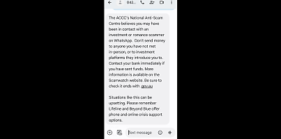 Scam text message screenshot 3 rye8ck