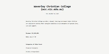 Fog Waverly Christian College ft2aey