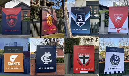 footy fever real estate signage reb xweyri