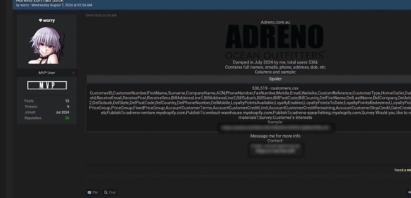 Exclusive: Hacker claims successful hack of Adreno, the ‘world’s largest dive store’