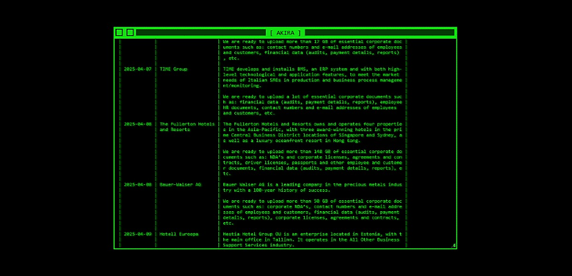 Exclusive: The Fullerton Hotels and Resorts allegedly hacked by Akira ransomware gang