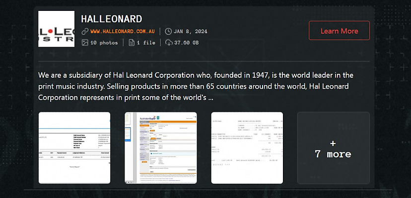 Print music giant Hal Leonard Australia falls victim to Qilin ransomware