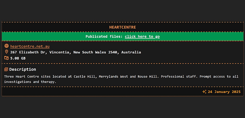 Western Sydney-based Heart Centre falls victim to alleged ransomware attack