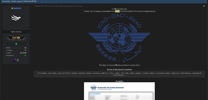Exclusive: UN civil aviation agency confirms possible data breach