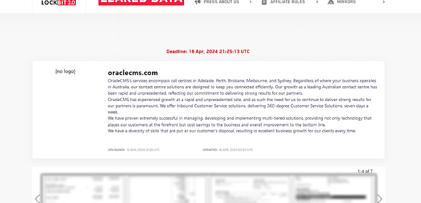 Huge trove of Australian client data leaked following OracleCMS call centre hack