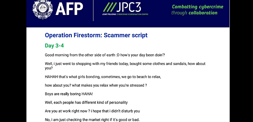 AFP shares romance scam script recovered from Philippines-based criminal operation