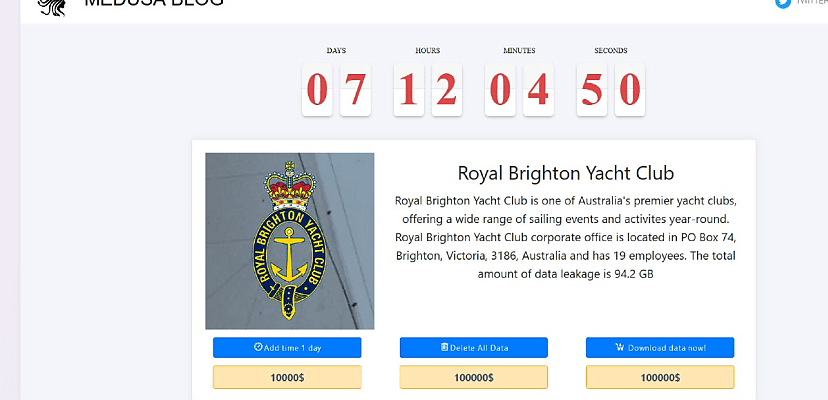 Exclusive: Victoria’s Royal Brighton Yacht Club confirms Medusa ransomware attack