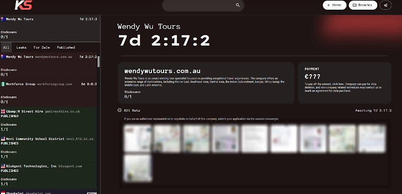 Exclusive: Sydney-based tour agency listed by KillSec ransomware gang