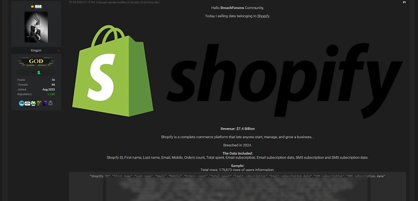 Shopify denies hack after customer details leaked online