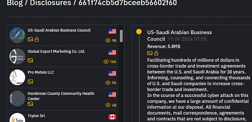 Exclusive: US-Saudi Arabian Business Council hit by INC Ransom hack