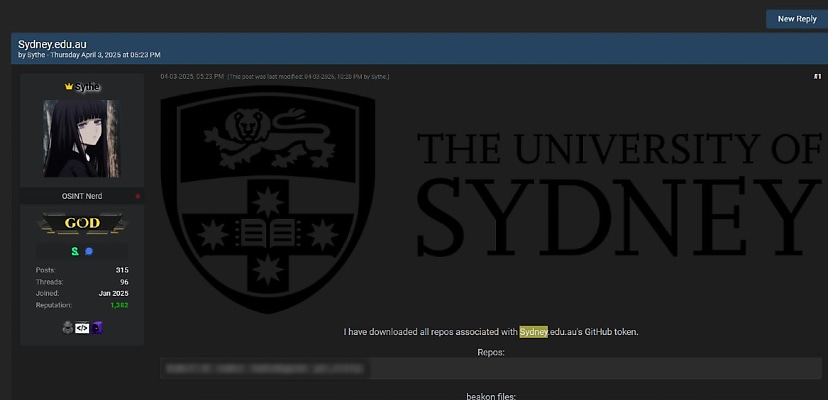 Exclusive: University of Sydney confirms third-party data incident