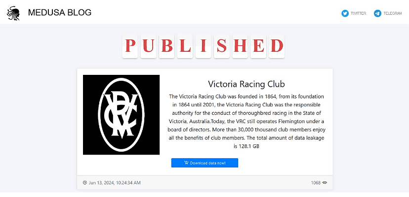 Exclusive: Victoria Racing Club ‘urgently investigating’ data published by the Medusa ransomware gang