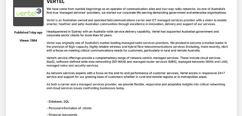 Exclusive: Aussie MSP Vertel confirms Direwolf ransomware attack