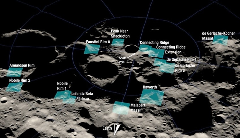 NASA shortlists human landing sites for Artemis III