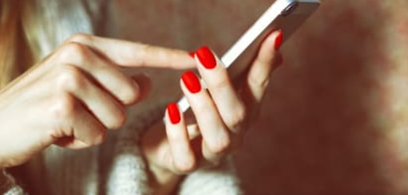 Mobile phone woman