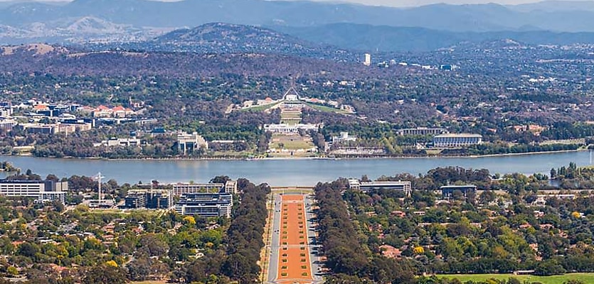 canberra aerial shot ne