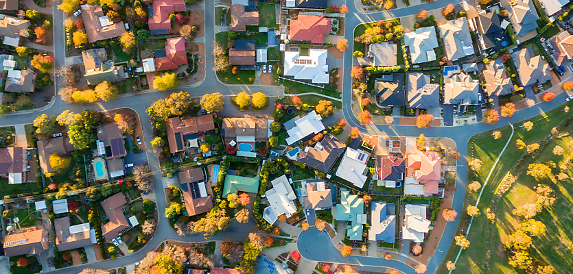 aerial suburb top shot reb tlmkvw