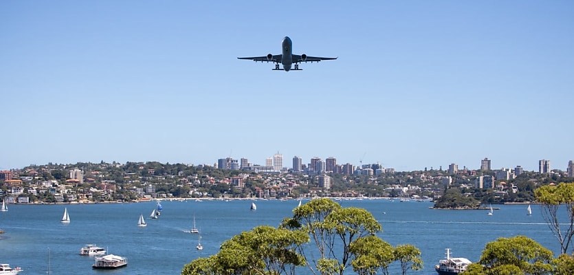 airplane sydney aerial reb b8hfqp