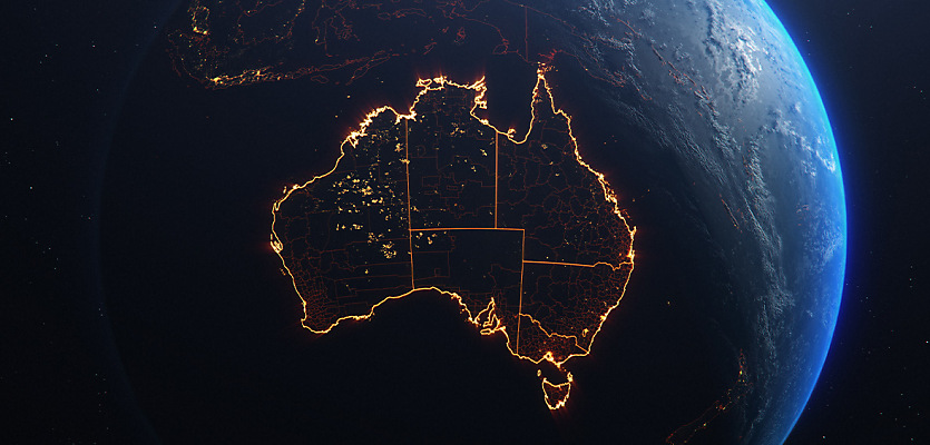 australia globe space reb vo1o6d