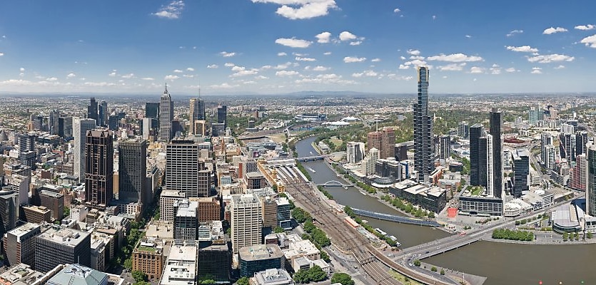 Melbourne CBD aerial reb