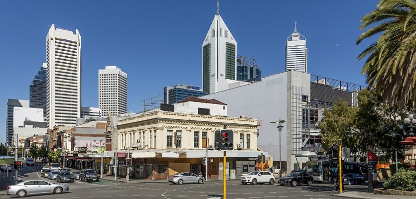Perth buildings shops street reb