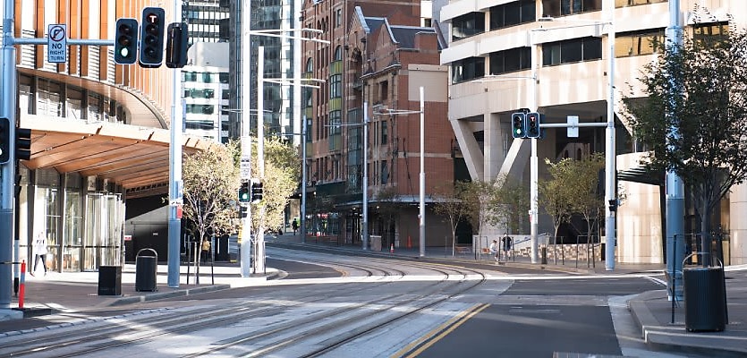 Sydney CBD lockdown reb