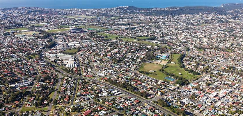 aerial NSW suburbs reb