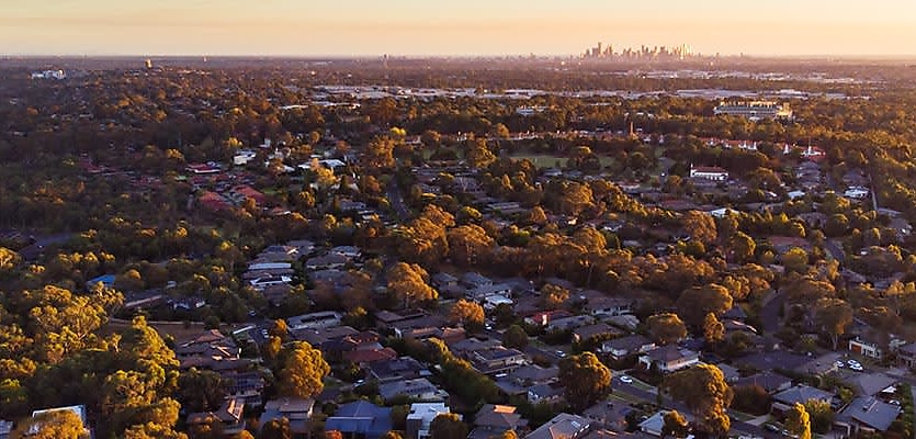 melbourne suburbs aerial reb