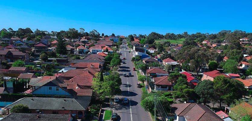 suburb properties sydney aerial reb