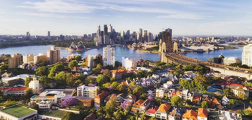 sydney suburbs aerial reb