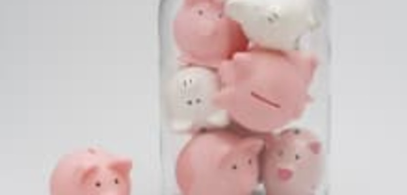 piggy bank over crowded