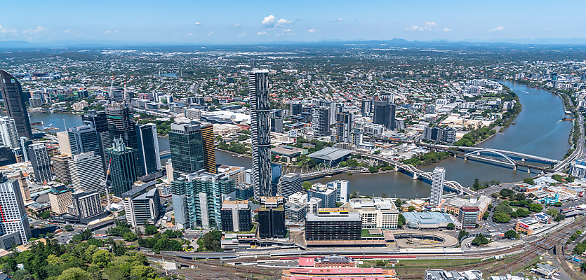 queensland brisbane cbd aerial reb sagplp
