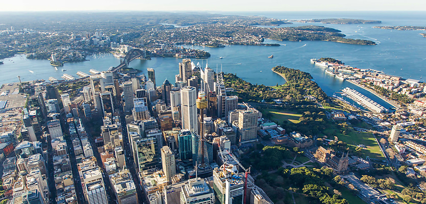 sydney cbd aerial top reb jsu67k