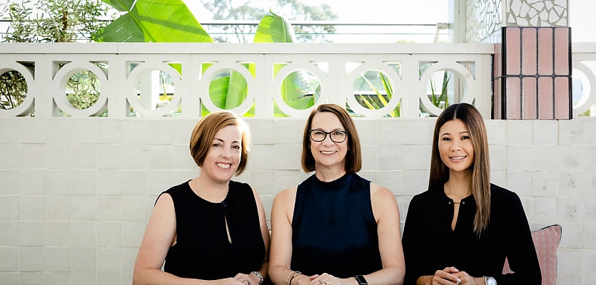 Rebecca Mitchell with Simone Date Chong and Clare Gray from Raine Horne North Shore fj2kfs