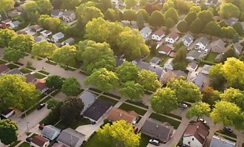 green suburbs aerial reb skiden