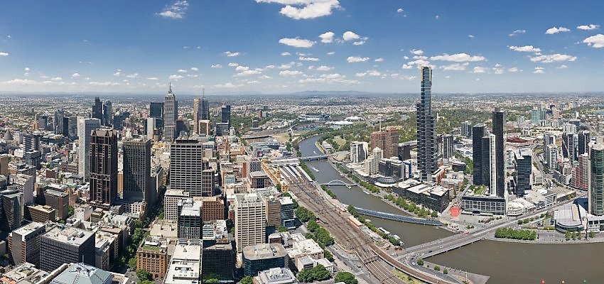 Melbourne CBD aerial reb