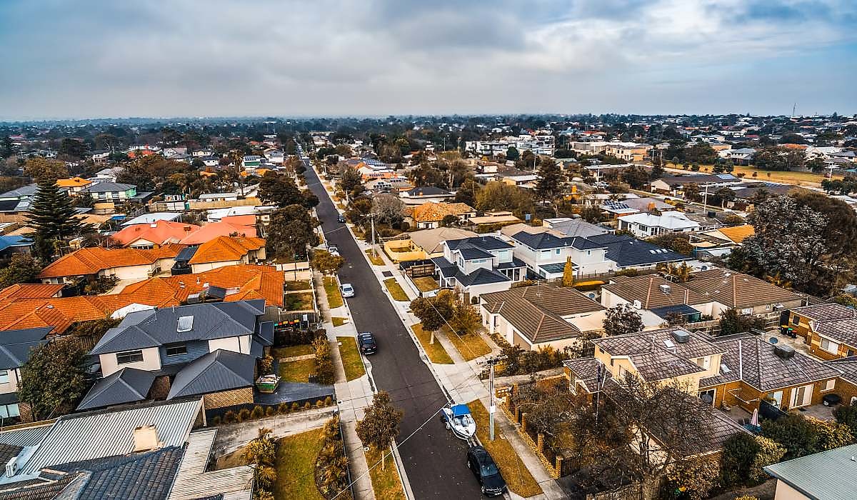 melbourne suburb houses aerial spi fkhko5