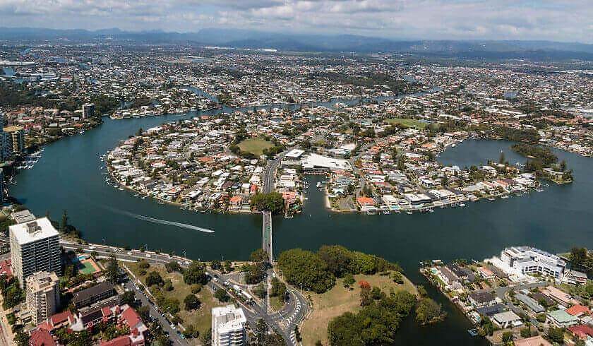 queensland suburbs aerial spi