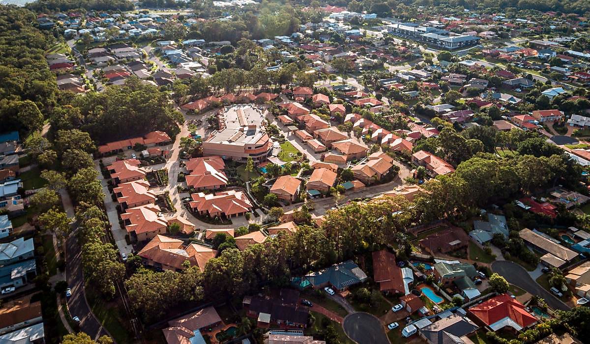 retirement village aerial spi ob6vxk