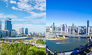 Perth and Brisbane 