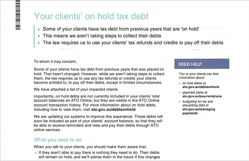 tax agents hit with petty ato list of old debts as small as 4c