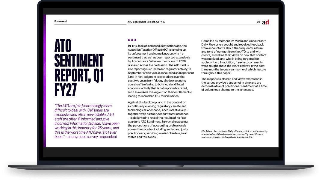 ATO Sentiment Report, Q1 FY27
