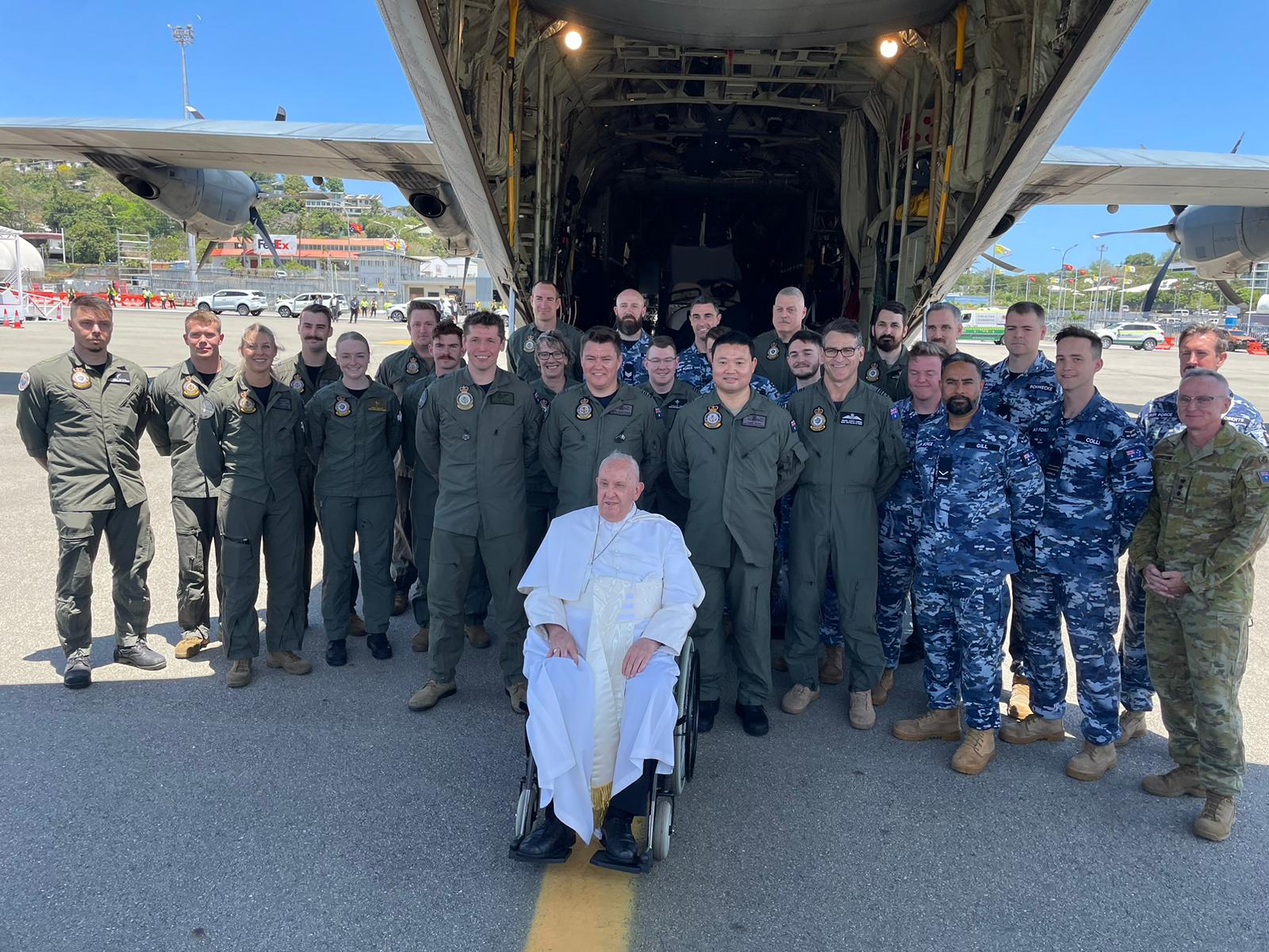 Holy Cargo Pope Francis hitches a ride on RAAF C130 Defence Connect