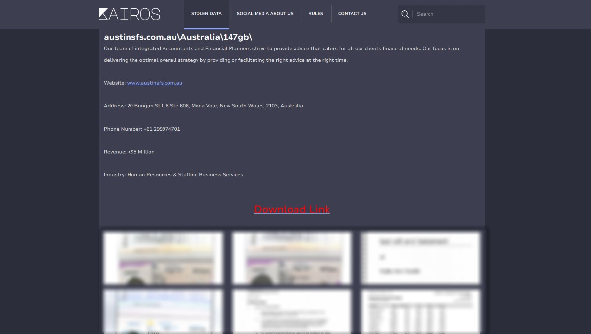 Exclusive: Kairos ransomware claims hack of Austin’s Financial Solutions