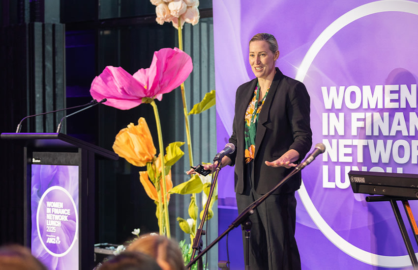 Celebrated athlete Dr Jana Pittman delivered the keynote address at the 2025 Women in Finance Luncheon.