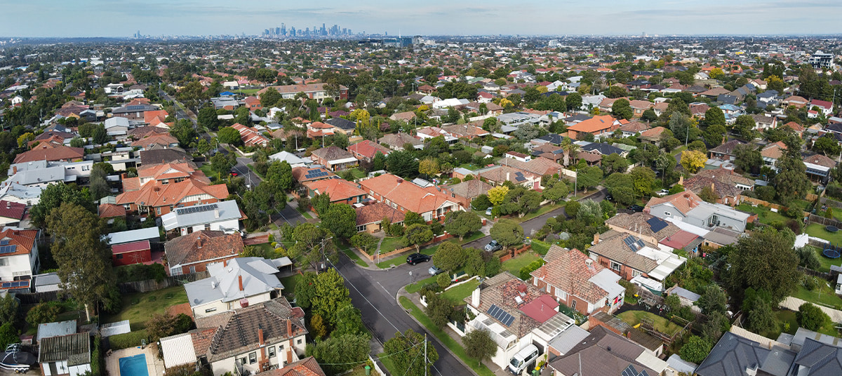 suburban houses aerial ta njcoun